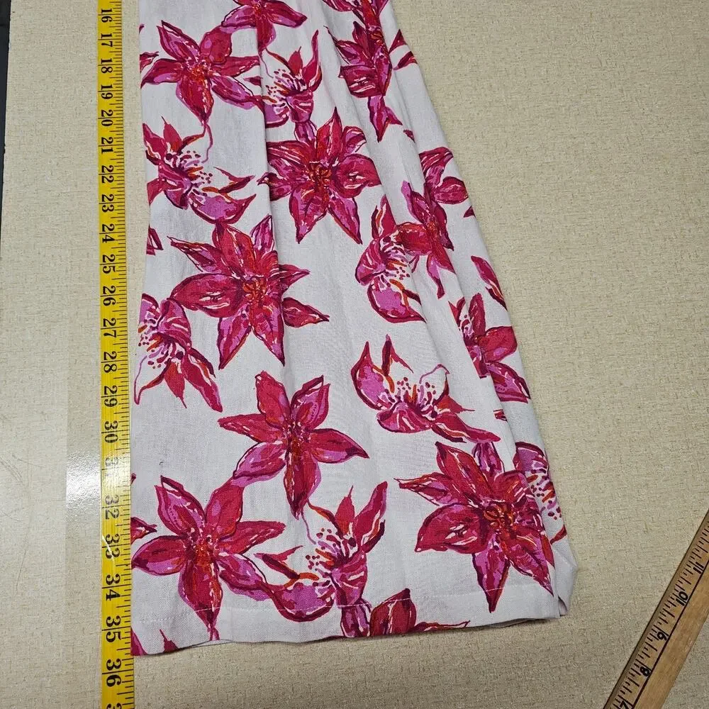 Charlie Paige Sleeveless Shift Dress Pink Floral Print Womens Size M Bohemian